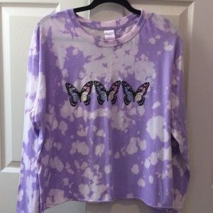 purple butterfly shirt